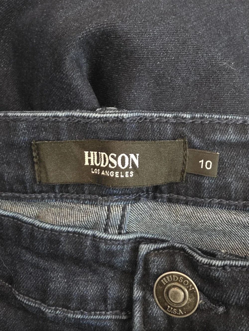 Hudson Jeans High Rise Straight Leg Dark Wash Stretch New With Tags  Size 10